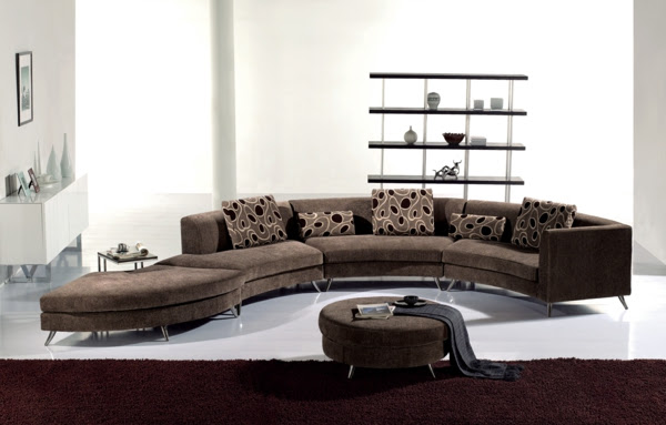 Wunderschöne Vorschläge für ein halbrundes Sofa!