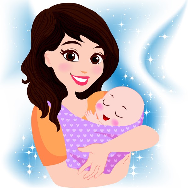 Gambar Kartun Ibu Hamil Gendong Anak / Ayah Menggendong Bayi Png Grafik