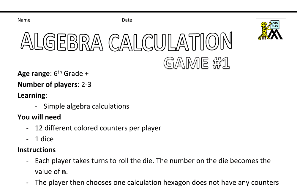 Sixth Grade Math Algebra Worksheets 5 6th grade math worksheets review