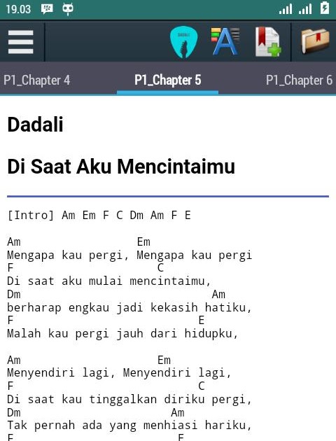 Chord Dadali Disaat Aku Pergi Chord Walls
