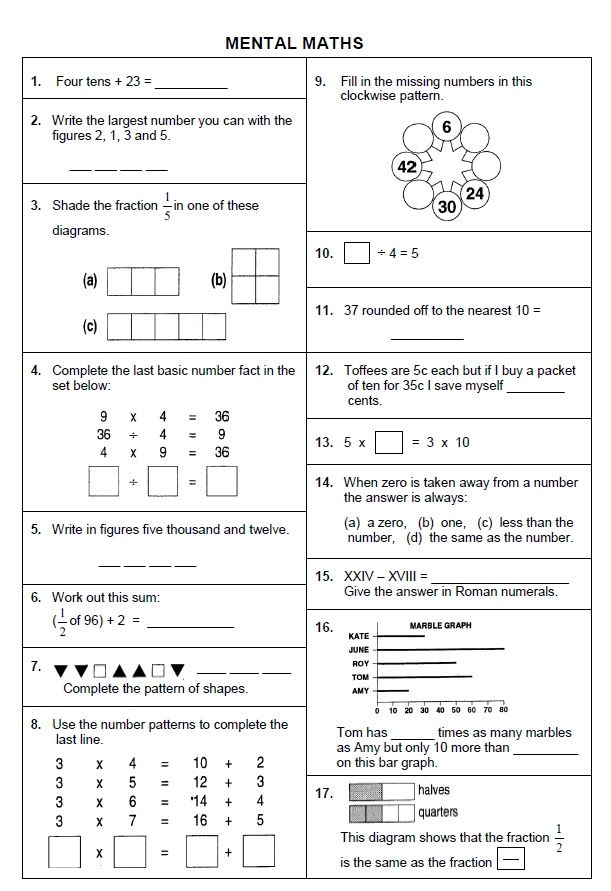 30 FREE MATHS WORKSHEETS FOR GRADE 5 IN SOUTH AFRICA