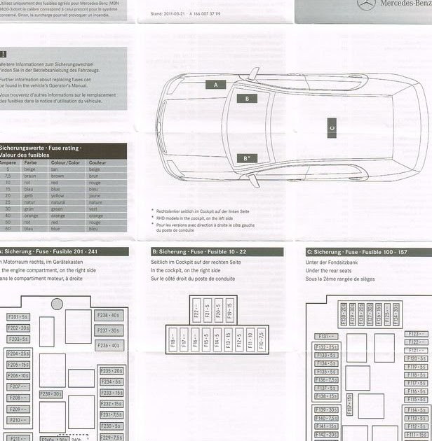 2013 Mercede Ml350 Fuse Diagram - Wiring Diagram 89
