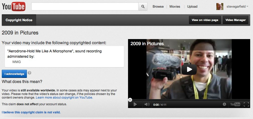 YouTube - Broadcast Yourself. Copyright Notice