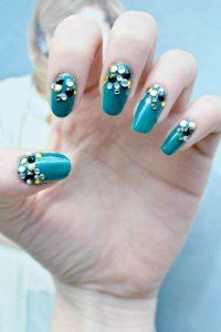 embellished nail art, tutorial, easy nails, nail art blog