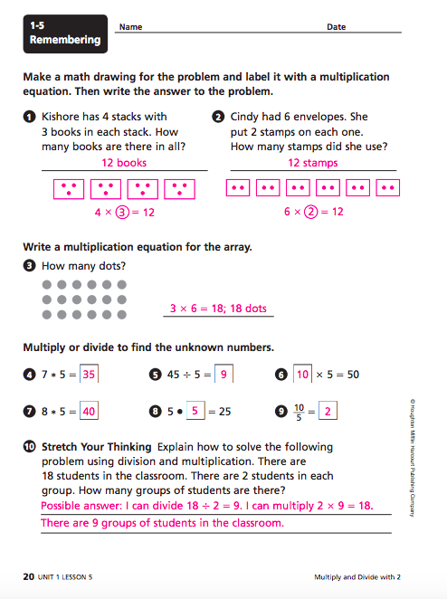 8 4 homework 5th grade