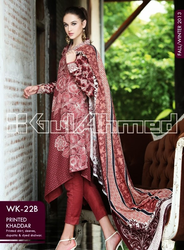 Beautiful-Cute-Girls-New-Fashionable-Dress-Design-by-Gul-Ahmed-Fall-Winter-Collection-2014-8 Beautiful-Cute-Girls-New-Fashionable-Dress-Design-by-Gul-Ahmed-Fall-Winter-Collection-2013-14-8