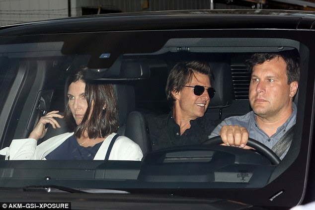 With his sister: Cruise's sister Lee Anne DeVette helped set up the meeting with Suri. Here she is seen with Tom on October 18 in Hollywood