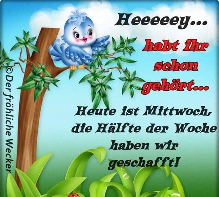 Fröhliche Wecker Wochenteiler Guten Mittwoch Bilder picmoist