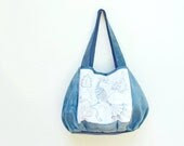A Piece Of Paradise Hobo Bag - Vintage Embroidered Linen and Suede Leather - StarBags