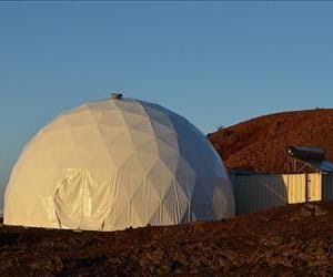 The 36-foot-wide, 20-foot-tall Hawaii Space Exploration Analog and Simulation dome.