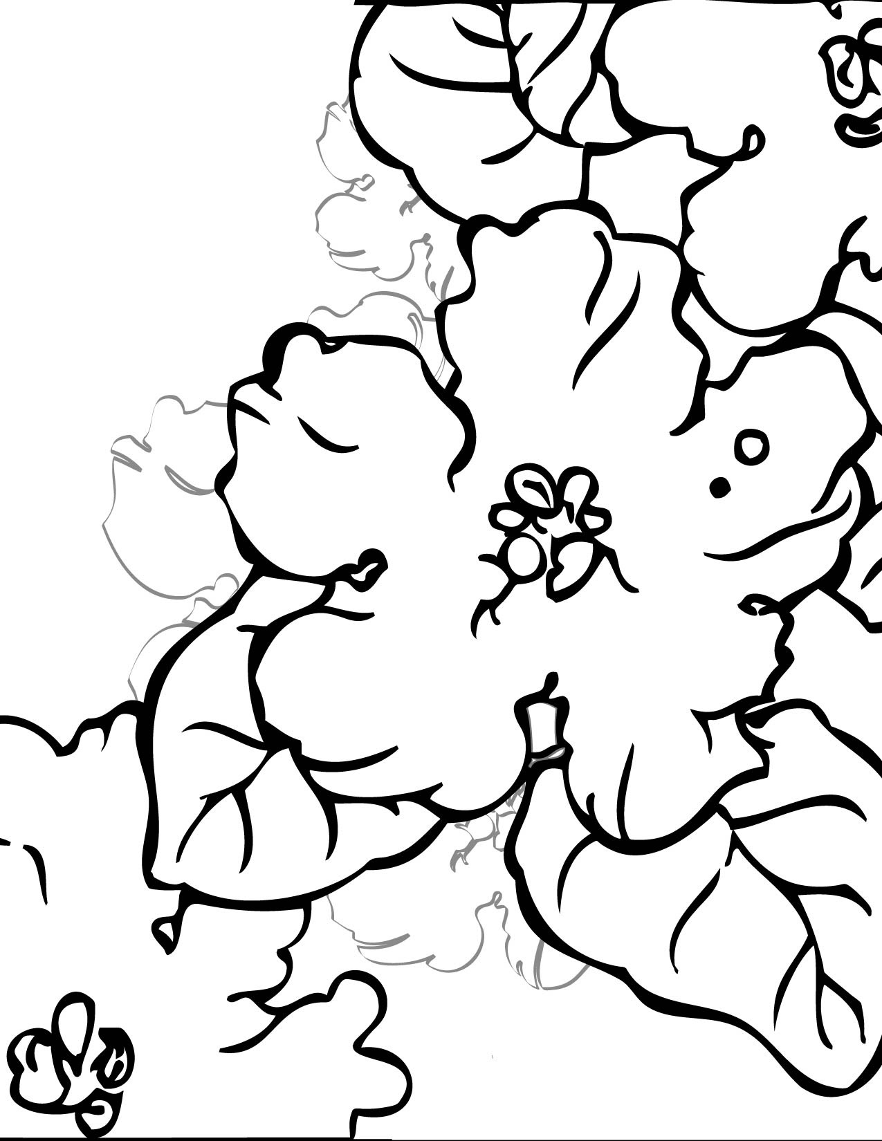 Tattoo Violet Flower Line Drawing ~ Drawing