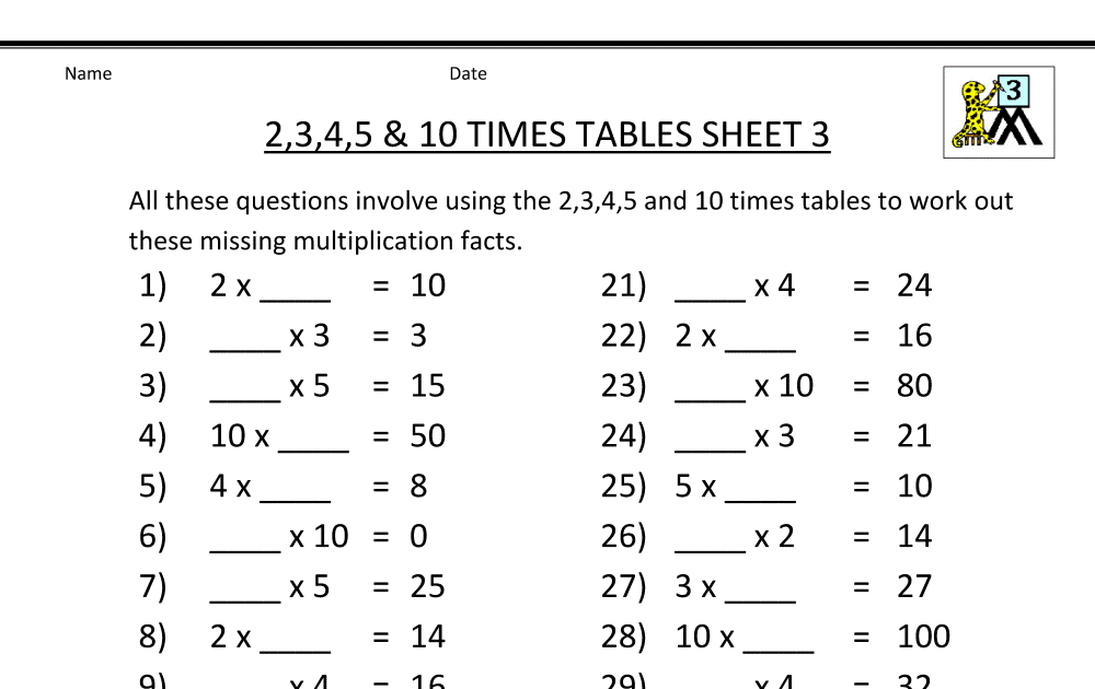 Download Maths Worksheets For Grade 3 - Ideas Times