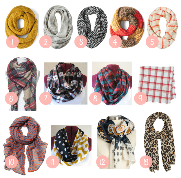 What types of scarves are there?