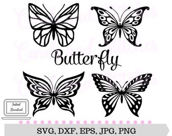 186 Butterfly Cross Svg SVG PNG EPS DXF File