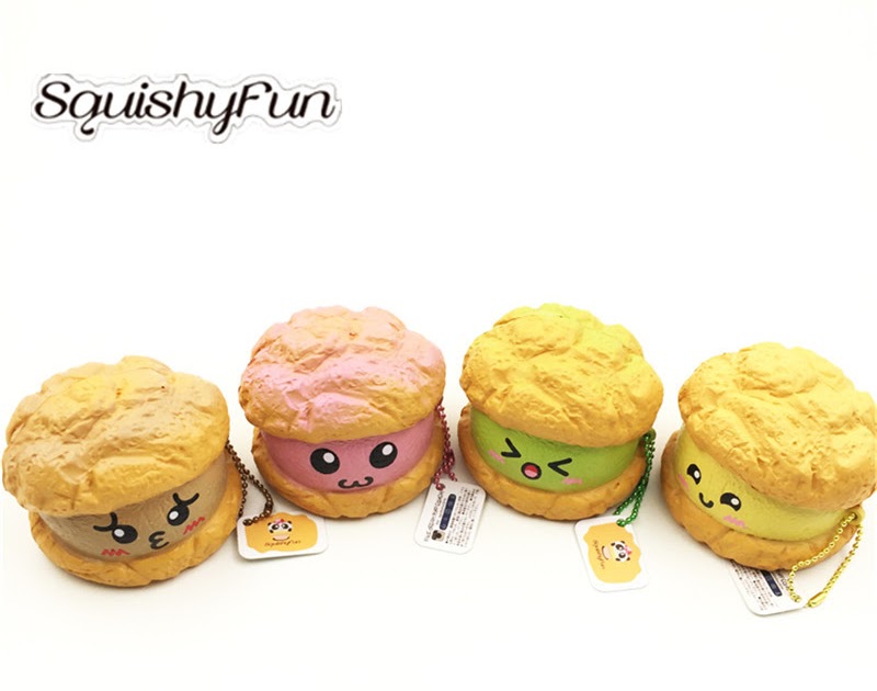 Buytnk Buy Super Squishy New Squishyfun 4 Styles Face Cream Puff Squishy Charm Cheap