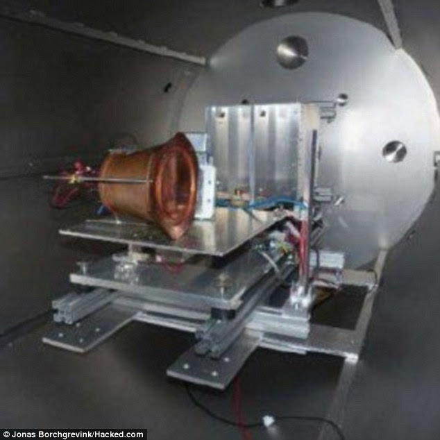 While there has been some scepticism around the EMDrive, in April Nasa released results of their own test which showed that the EMDrive did in fact create thrust. Martin Tajmar has said the findings could revolutionise space travel. Pictured is his experimental set-up to test the system