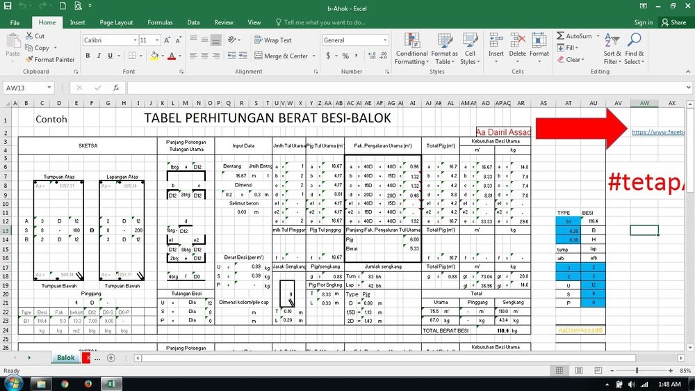 Software Perhitungan Struktur  Beton Excel Berbagi Struktur 