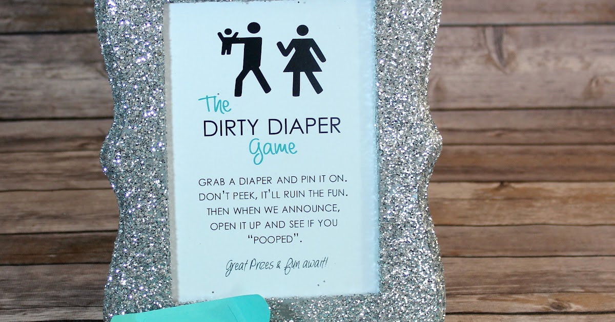 Dirty Diaper Baby Shower Game Template - Peach Peonies Baby Shower