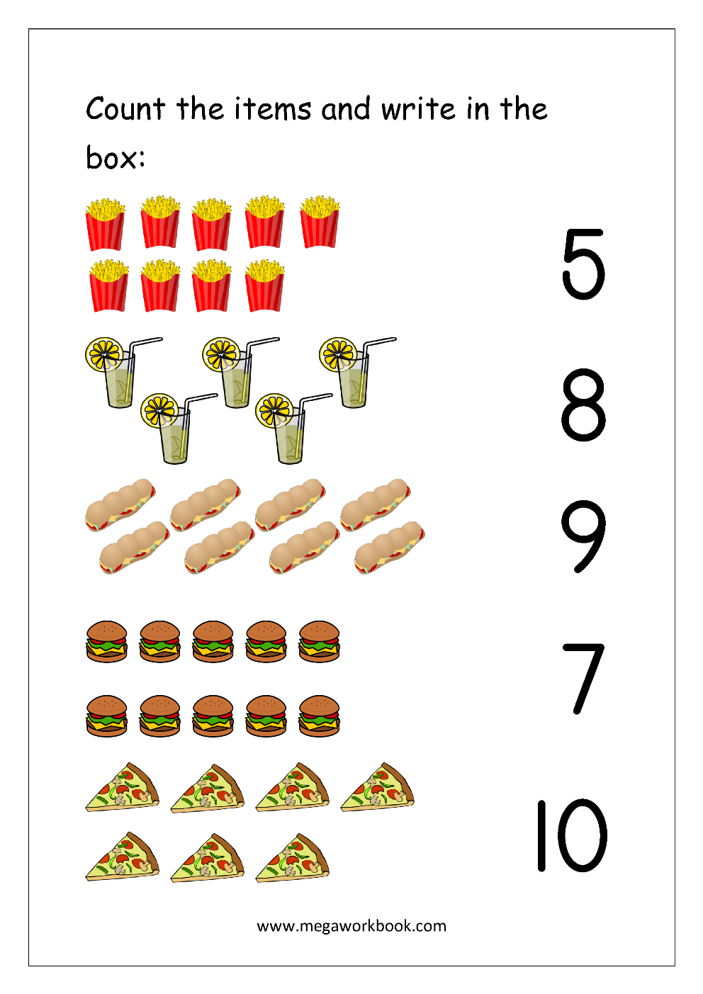 Number Matching Printable