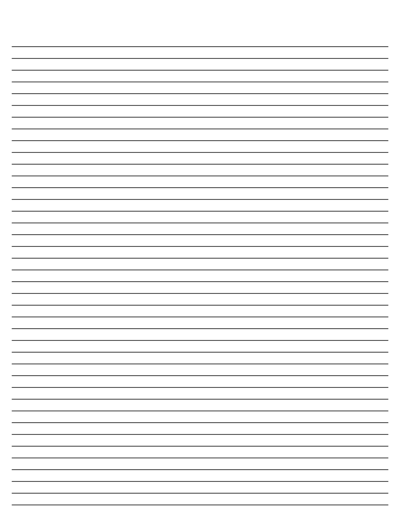 Blank Lined Paper Template | White Gold