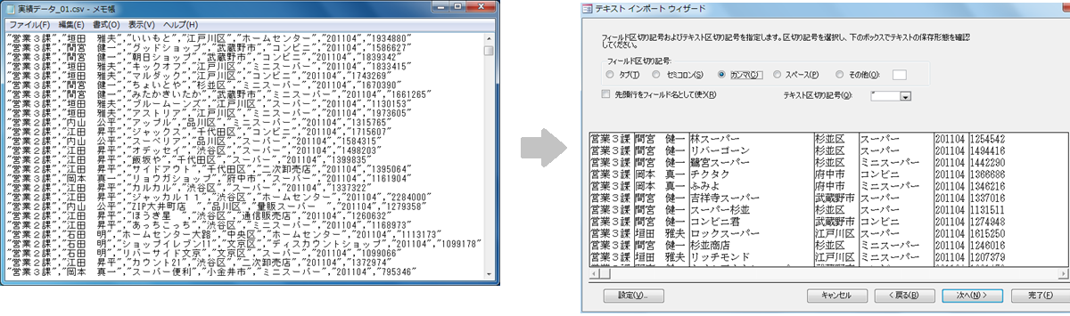 Access Vba テキスト 取り込み 区切り文字指定 JaKASUAI