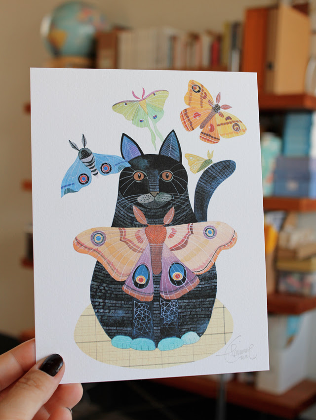 Moth Cat print