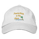 Puerto Rico Is The Place Embroidered Hat