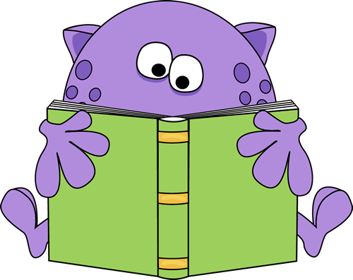 Monster Reading a Book