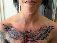 Angel Wings Tattoo Back Men