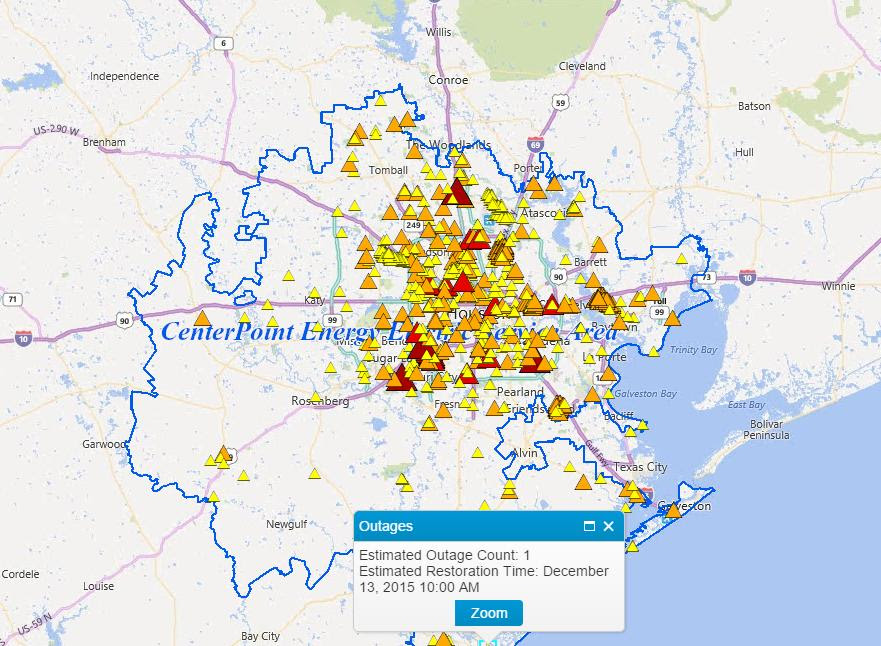 Centerpoint Energy Houston Power Outage Map World Map Gray