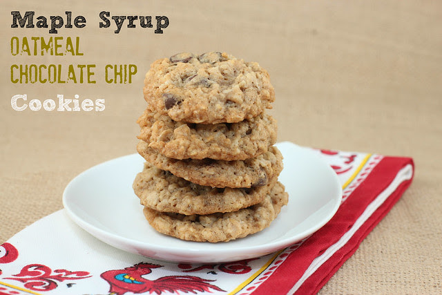 Maple Oatmeal Chocolate Chip Cookies