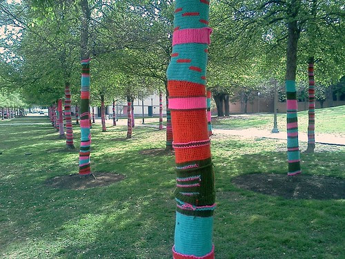 yarn bombing tree
