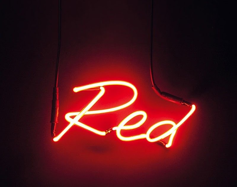 Light Neon Dark Red Aesthetic - allesandra92