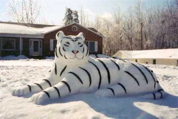 Snow Time: Cute Beautiful Huge Small Snow Sculptures  