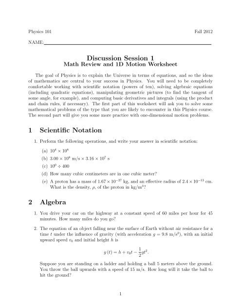 36 Motion In One Dimension Worksheet - Worksheet Source 2021