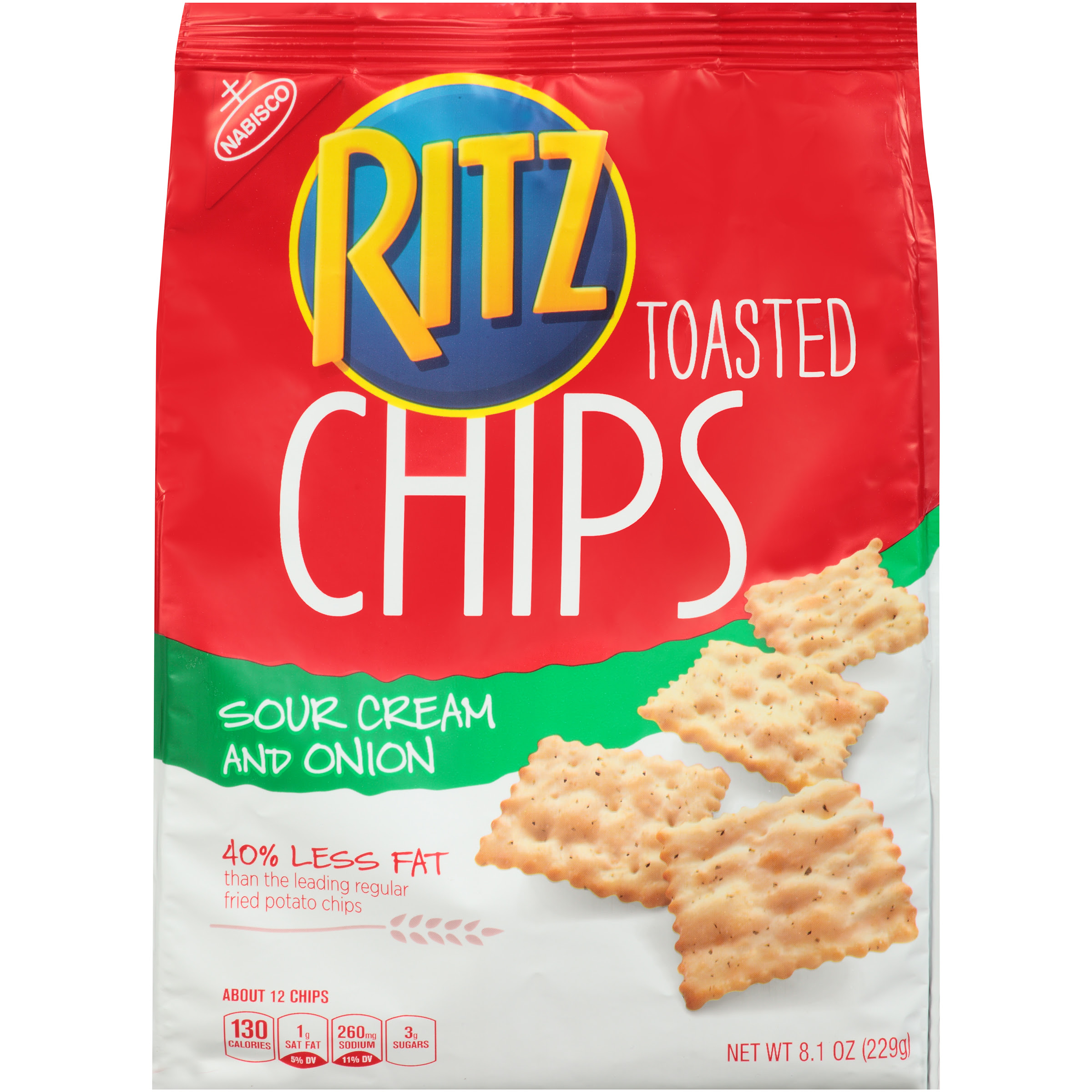 Ritz Toasted Chips, Sweet Home Sour Cream & Onion, 8.1 oz ...