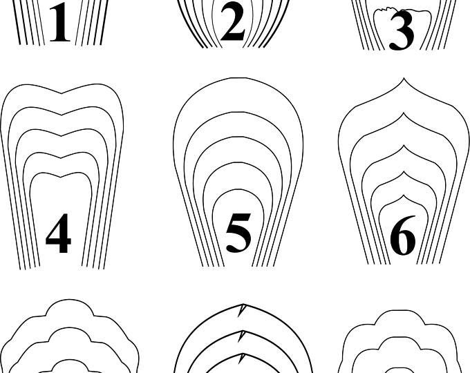 Printable Giant Paper Flower Template PDF Petal 4 Paper Flowers 