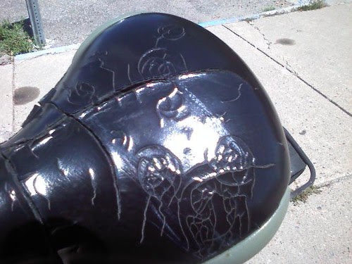 Hail damaged saddle