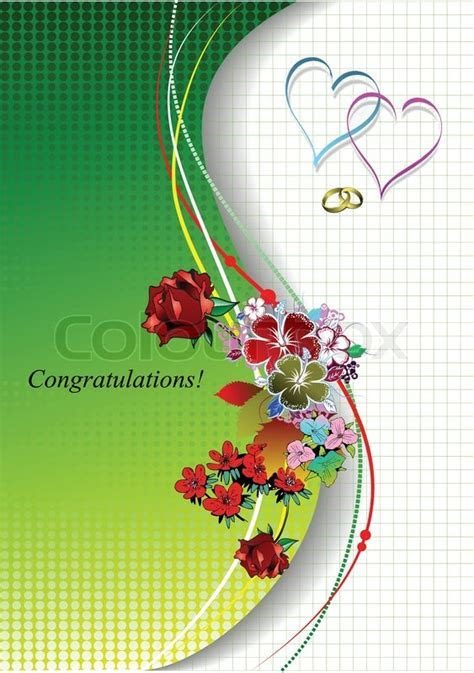Yellow green wedding invitation. Vector illustration Yellow green wedding invitation. Vector illustration