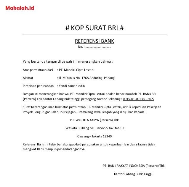 Contoh Makalah Bank Mandiri