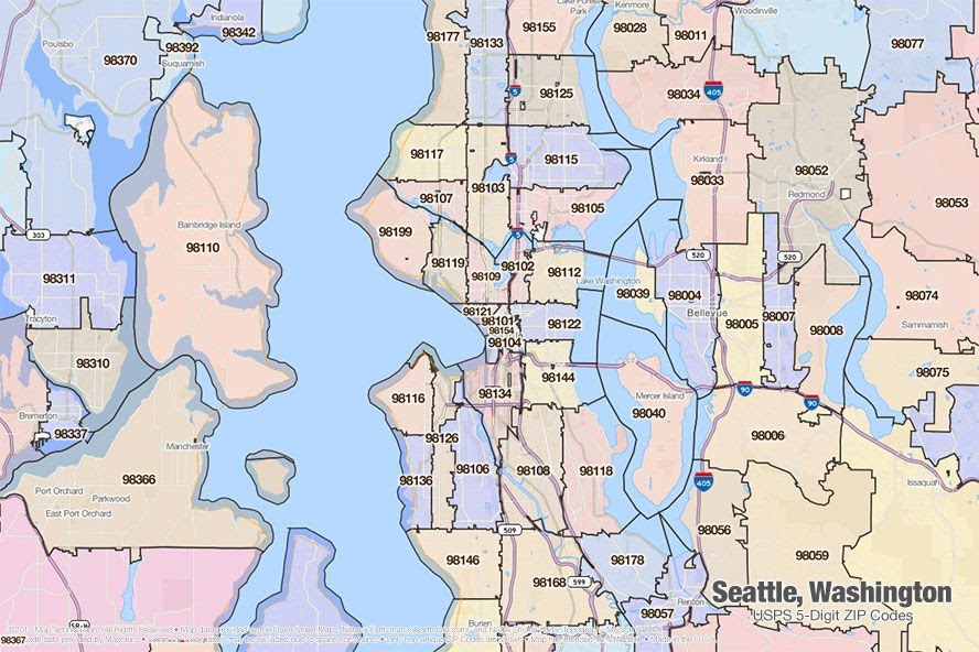 Downtown Seattle Zip Code Map | Current Red Tide Florida Map