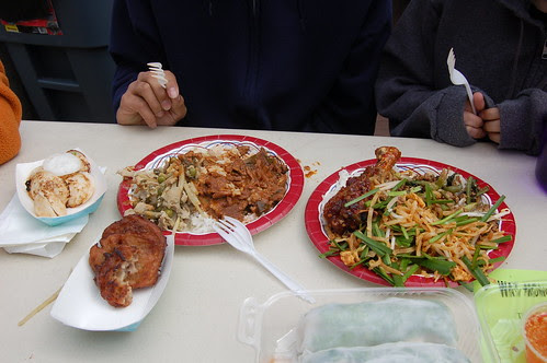 Some Of Our Shared Spread, Forks In Hand