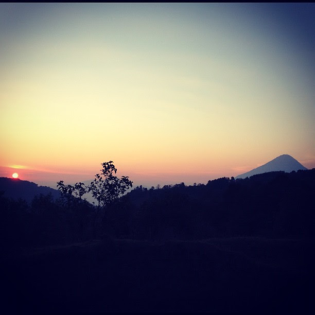 Sunrise en route to Acatenango volcano, Guatemala