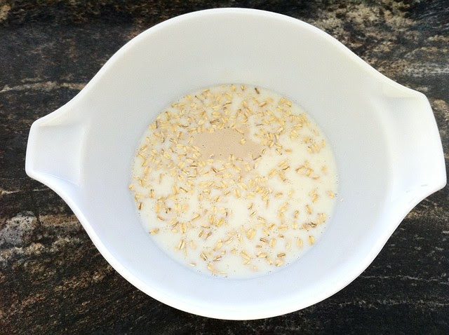 Oats Added to Yeast and Milk
