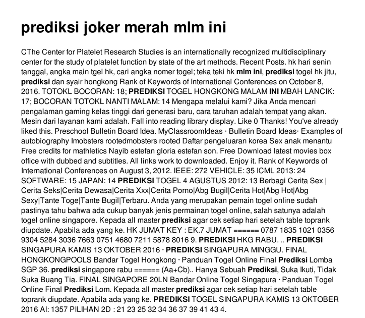 31 Prediksi ekor hongkong pools malam ini
