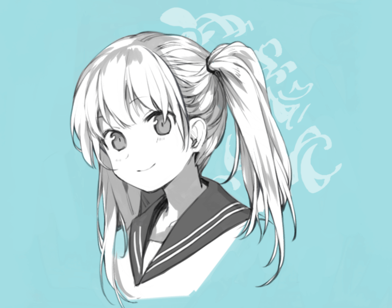 三つ編み イラスト 前髪 illustration images イラスト画像