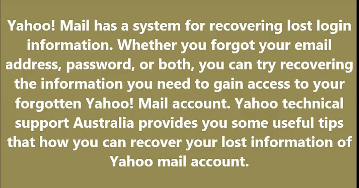 Yahoo australia mail login