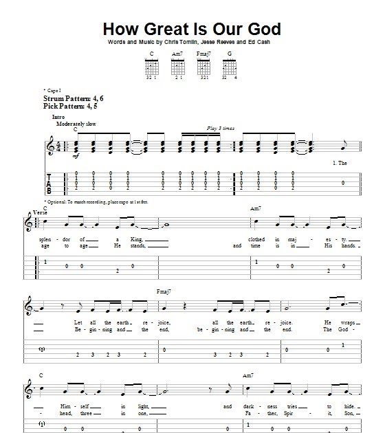 How Great Is Our God Guitar Chords - Sheet and Chords Collection