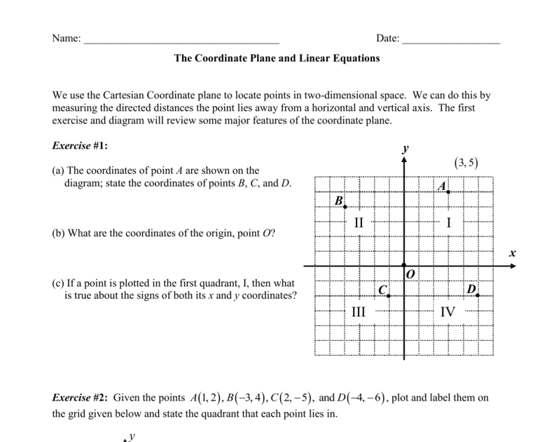 Quadrants Labeled On A Coordinate Plane / Coordinate Graph ...