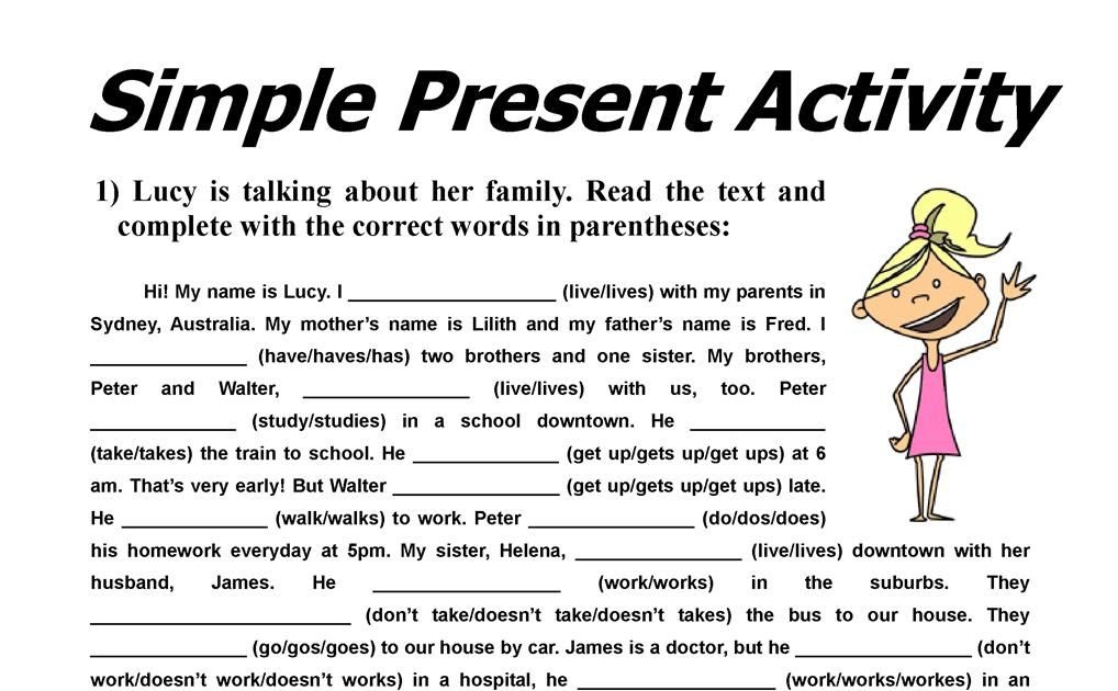 The present closed. Текст в present simple. Present simple тексты для чтения. Past simple текст. Рассказ в present simple.
